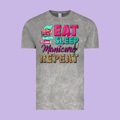Eat Sleep Manicure Repeat Vintage Tee Designed By Nancycooperartshop