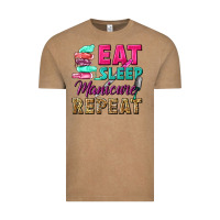 Vintage Coffee eat sleep manicure repeat Vintage Tee - NancyCooperArtShop