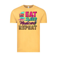 Vintage Mustard eat sleep manicure repeat Vintage Tee - NancyCooperArtShop