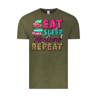 Vintage Olive eat sleep manicure repeat Vintage Tee - NancyCooperArtShop