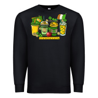 Black St. Patrick's Day Teacher coffee cups Premium Sweatshirt - HowdyJamesFarm