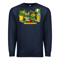 Navy St. Patrick's Day Teacher coffee cups Premium Sweatshirt - HowdyJamesFarm