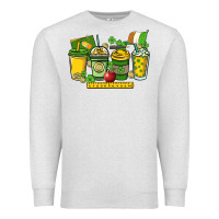 Oatmeal Heather St. Patrick's Day Teacher coffee cups Premium Sweatshirt - HowdyJamesFarm