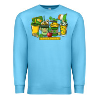 Ocean Blue St. Patrick's Day Teacher coffee cups Premium Sweatshirt - HowdyJamesFarm