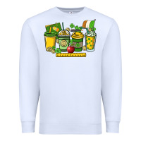 White St. Patrick's Day Teacher coffee cups Premium Sweatshirt - HowdyJamesFarm