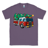 Lavender christmas fire truck Classic Tee - MaliasSmallBusiness