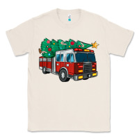 Natural christmas fire truck Classic Tee - MaliasSmallBusiness