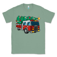 Sage christmas fire truck Classic Tee - MaliasSmallBusiness
