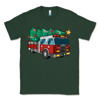 Sports Green christmas fire truck Classic Tee - MaliasSmallBusiness