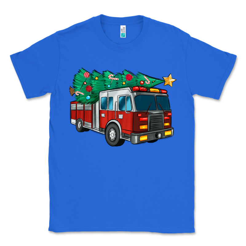 Christmas Fire Truck Classic Tee by MaliasSmallBusiness | Teevron