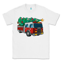 White christmas fire truck Classic Tee - MaliasSmallBusiness