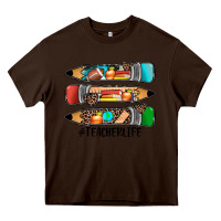 Chocolate Brown #teacherlife pencils Heavy Core Tee - JahusDesignShop