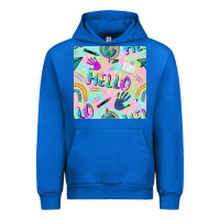 Cobalt hello kindergarten seamless pattern Urban Hoodie - BundleAndBundleShop