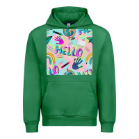 Emerald hello kindergarten seamless pattern Urban Hoodie - BundleAndBundleShop