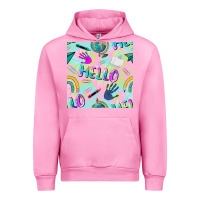 Fuchsia Pink hello kindergarten seamless pattern Urban Hoodie - BundleAndBundleShop