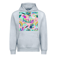 Heather Grey hello kindergarten seamless pattern Urban Hoodie - BundleAndBundleShop