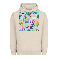 Pigment French Oak hello kindergarten seamless pattern Urban Hoodie - BundleAndBundleShop