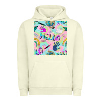 Pigment Pistachio hello kindergarten seamless pattern Urban Hoodie - BundleAndBundleShop