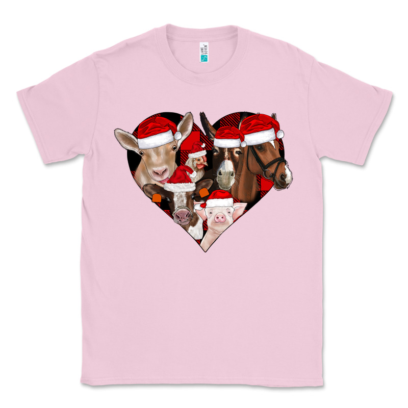 Farm Animals Christmas Classic Tee by CowhideDigitalArt | Teevron