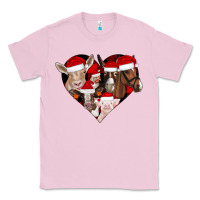 Bubblegum Pink farm animals christmas Classic Tee - CowhideDigitalArt