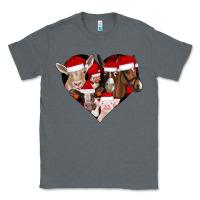 Charcoal Heather farm animals christmas Classic Tee - CowhideDigitalArt
