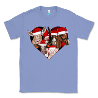 Colony Blue farm animals christmas Classic Tee - CowhideDigitalArt