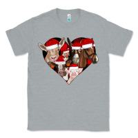 Heather Grey farm animals christmas Classic Tee - CowhideDigitalArt