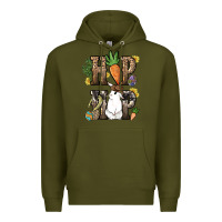 Army Green Hip hop Easter Bunny Easter Day Premium Hoodie - HowdyJamesFarm