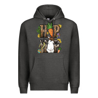 Charcoal Heather Hip hop Easter Bunny Easter Day Premium Hoodie - HowdyJamesFarm