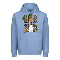 Colony Blue Hip hop Easter Bunny Easter Day Premium Hoodie - HowdyJamesFarm