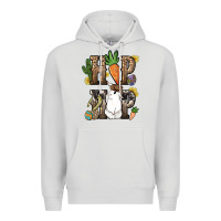 Dove Grey Hip hop Easter Bunny Easter Day Premium Hoodie - HowdyJamesFarm
