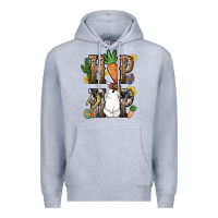 Heather Grey Hip hop Easter Bunny Easter Day Premium Hoodie - HowdyJamesFarm