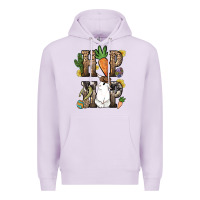Lilac Hip hop Easter Bunny Easter Day Premium Hoodie - HowdyJamesFarm