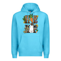 Ocean Blue Hip hop Easter Bunny Easter Day Premium Hoodie - HowdyJamesFarm