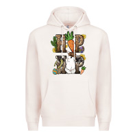 Pale Pink Hip hop Easter Bunny Easter Day Premium Hoodie - HowdyJamesFarm