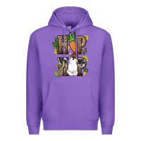 Purple Hip hop Easter Bunny Easter Day Premium Hoodie - HowdyJamesFarm