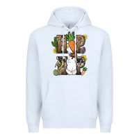 White Hip hop Easter Bunny Easter Day Premium Hoodie - HowdyJamesFarm
