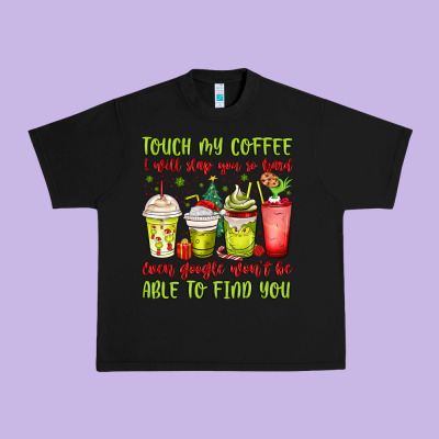 Christmas Characters Coffee Cups Urban Heavy Tee Designed By Maliassmallbusiness