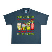 Midnight Navy christmas characters coffee cups Urban Heavy Tee - MaliasSmallBusiness
