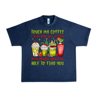 Navy christmas characters coffee cups Urban Heavy Tee - MaliasSmallBusiness