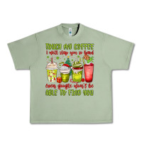 Oil Green christmas characters coffee cups Urban Heavy Tee - MaliasSmallBusiness