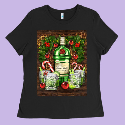 Gin Tonic Cocktail Ladies Tee Designed By Adodesignshop