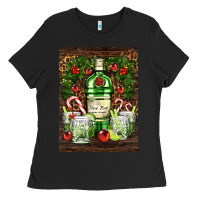 Black gin tonic cocktail Ladies Tee - AdoDesignShop