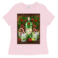 Bubblegum Pink gin tonic cocktail Ladies Tee - AdoDesignShop