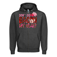 Charcoal Heather Don't go bacon my heart Valentine's Day Zipper Hoodie - HowdyJamesFarm