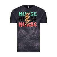Cloud Black nurse leopard lightning bolt Vintage Tee - MaliasSmallBusiness