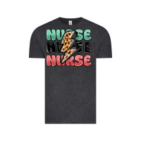 Vintage Black nurse leopard lightning bolt Vintage Tee - MaliasSmallBusiness