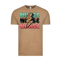 Vintage Coffee nurse leopard lightning bolt Vintage Tee - MaliasSmallBusiness