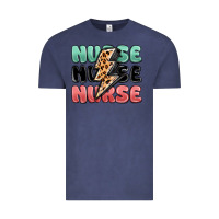 Vintage Denim nurse leopard lightning bolt Vintage Tee - MaliasSmallBusiness