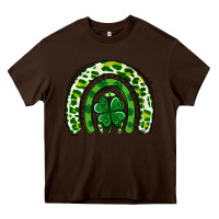 Chocolate Brown St Patrick Rainbow Heavy Core Tee - Jasminsmagicworld